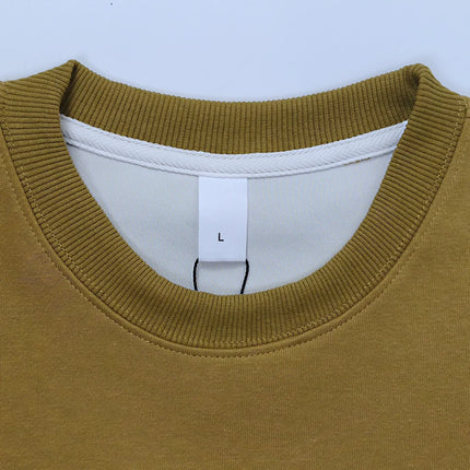 Unisex Heavyweight Genser – Rund Hals, Ensfarget & Løs Passform | Casual & Sporty Stil