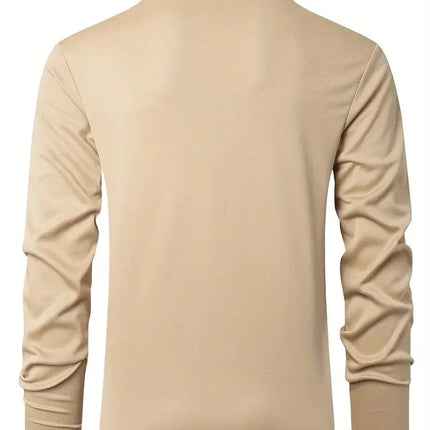 Langermet Polo for Menn – Klassisk Business-Casual Skjorte med Krage (Vår & Høst)