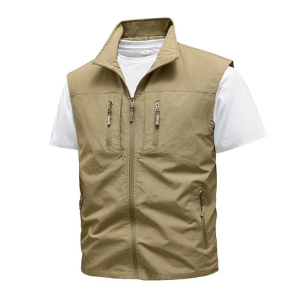 Outdoor Fiske- og Turvest til Herre – Mesh Vest med Flere Lommer