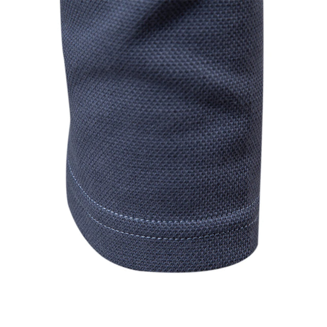 Herre Polo Skjorte med Broderi – Klassisk Krage & Luksuriøs Golfstil