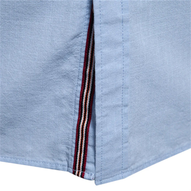 Klassisk Herreskjorte i 100% Bomull – Ensfarget, Langermet og Perfekt til Vår og Casual Business