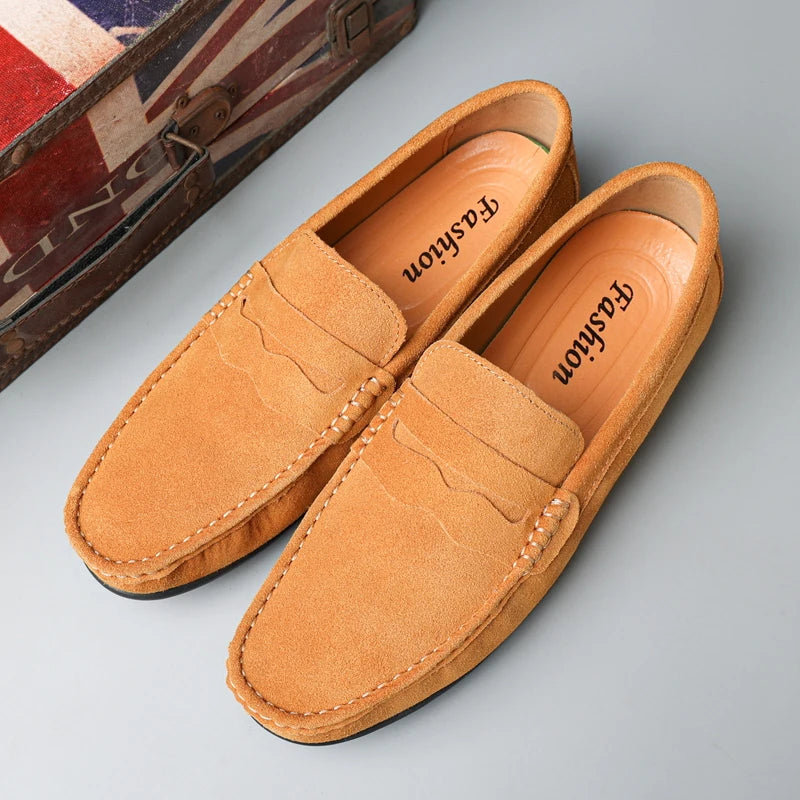 Myke Semskede Loafers for Herre – Komfortable Slip-On Mokasiner i Størrelse 38–47