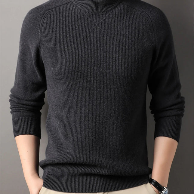 Luksuriøs Ullgenser for Herre – Vintergenser med Lange Ermer i Strikket Design (2024)