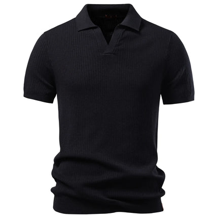 “Old Money” Polo T-skjorte til Herre – Klassisk & Elegant Stil