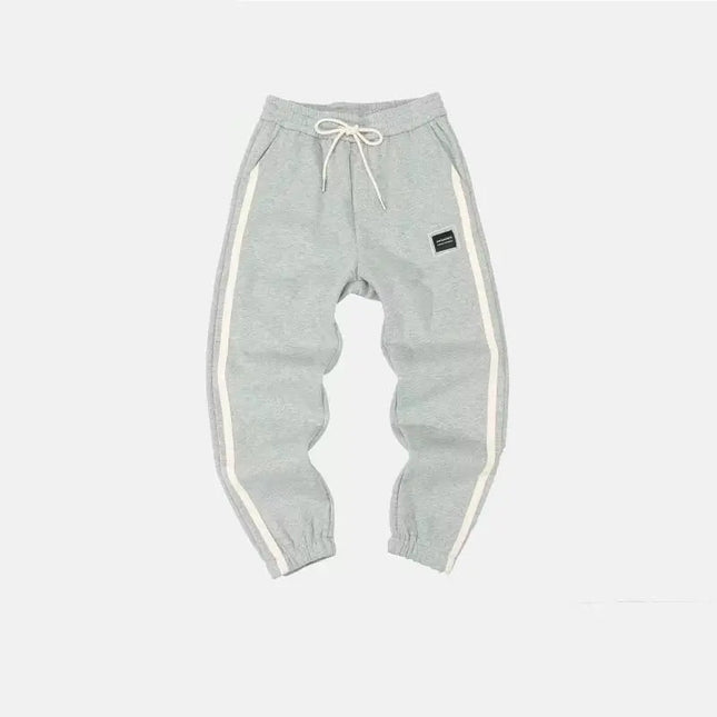 Herre Joggebukse med Sidelinjer – Komfortabel & Sporty | Casual Sweatpants med Elastisk Liv