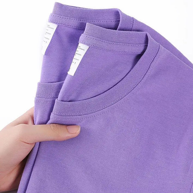 Unisex T-skjorte i 100% Bomull – Sommer Loose Fit, Ensfarget