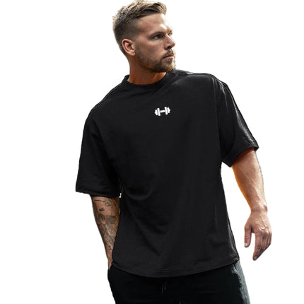 Oversized Trenings-T-skjorte for Menn – Pustende Mesh Stoff | Hurtigtørkende Løs Gym T-skjorte til Trening og Fitness