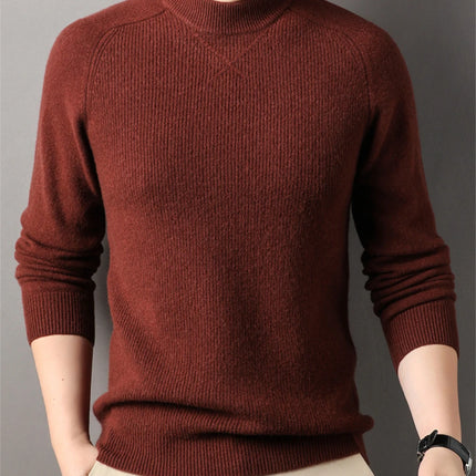 Luksuriøs Ullgenser for Herre – Vintergenser med Lange Ermer i Strikket Design (2024)