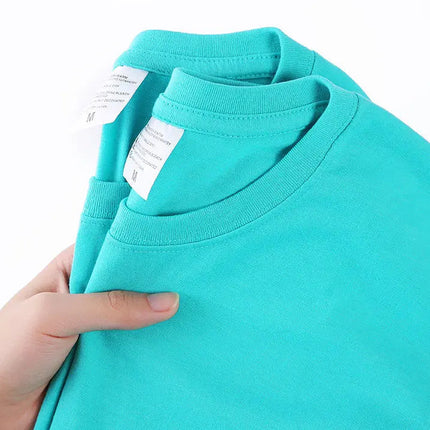 Unisex T-skjorte i 100% Bomull – Sommer Loose Fit, Ensfarget