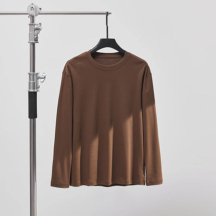 Langermet T-skjorte i 100% Bomull – Klassisk Unisex Basic for Høst og Vår | Myk, Pustende og Behagelig Passform (M–4XL)