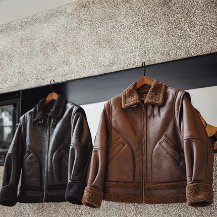 Vintage B3 Bomberjacke für Herren – Skinnjacke aus Fleece