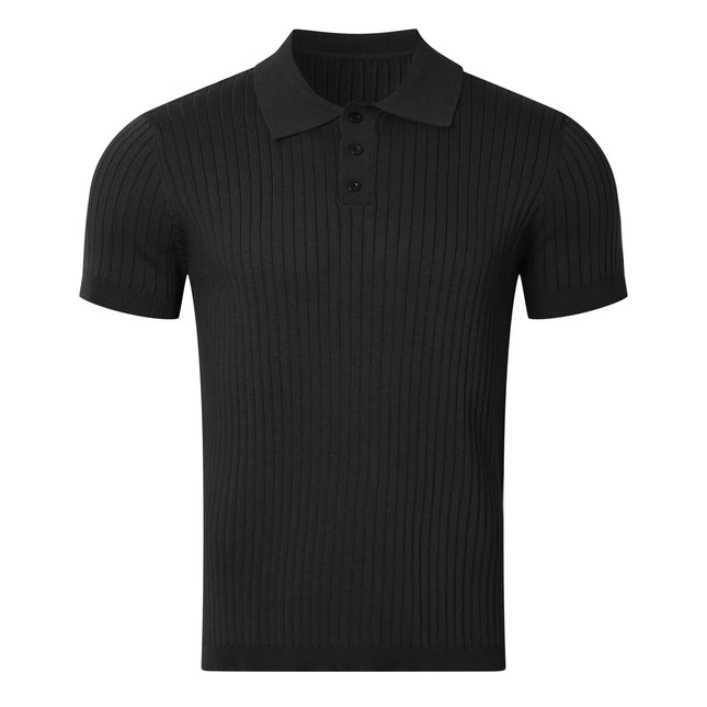 Strikket Polo T-skjorte til Herre – Lett, Pustende & Trendy Sommerstil