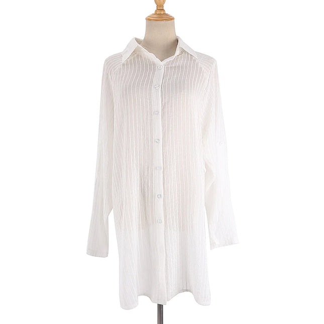 Elegant Strandkimono med Belte – Perfekt som Bikini Cover-Up