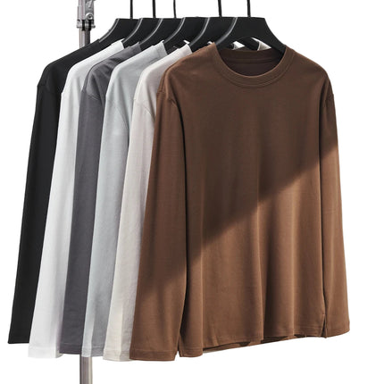 Langermet T-skjorte i 100% Bomull – Klassisk Unisex Basic for Høst og Vår | Myk, Pustende og Behagelig Passform (M–4XL)