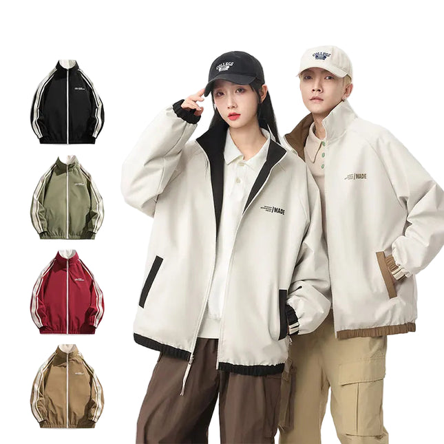 Vendbar Jakke for Par – Vindtett & Vannavvisende Ytterjakke | Unisex Outdoor Jakke med Lange Ermer