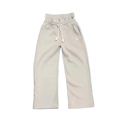 Unisex-Jogginghose im gotischen Streetwear-Stil – trendige Trainingshose mit doppelter Taille | Retro-Hip-Hop-Jogger in Bomull