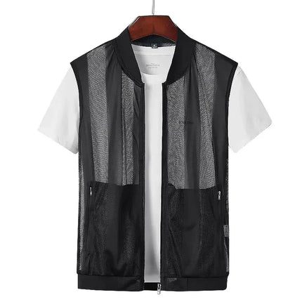 Lett Mesh Vest til Herre – Pustende Outdoor Vest med Flere Lommer