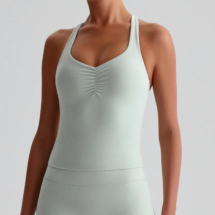 Treningssinglet med kryssrygg – Sports-BH med høy støtte og integrerte innlegg