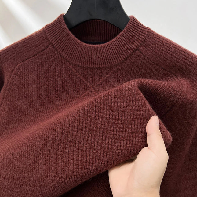 Luksuriøs Ullgenser for Herre – Vintergenser med Lange Ermer i Strikket Design (2024)