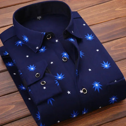 Vinter Skjorte for Menn – Tykk Flanellskjorte med Pelsfôr | Varm, Klassisk Rutete Skjorte til Hverdags og Formell Bruk