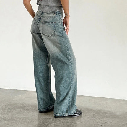 Y2K Baggy Jeans – Lav Midje & Vide Bein for Kvinner