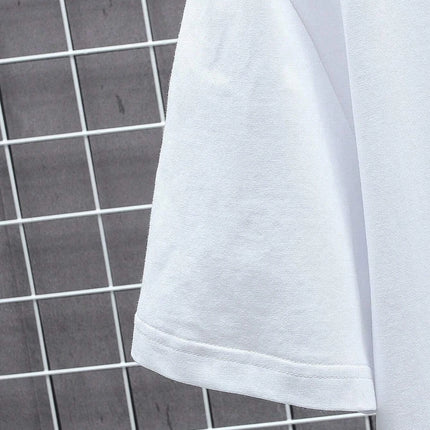 Oversized T-skjorte for Herre – Streetwear i Bomull med Print, Kort Erm og Løs Passform