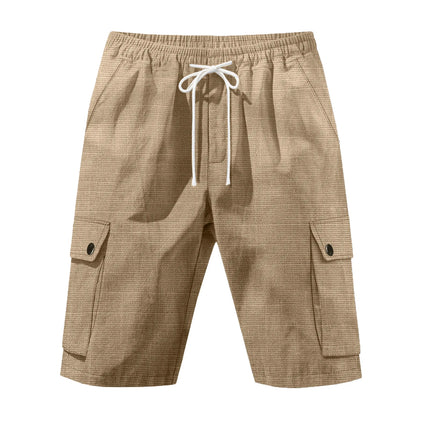 Linshorts til Herre – Pustende Sommerfavoritt med Elastisk Midje