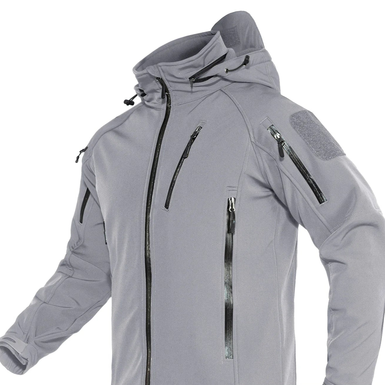 Softshell Jakke med Hette – Vanntett & Vindtett | Varm Fleecefôret Herrejakke til Tur & Hverdag