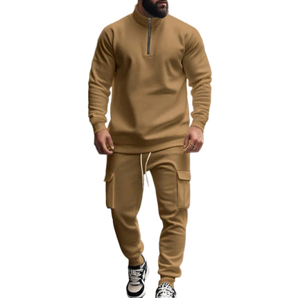 Herre Joggedress – Semi-zip Genser & Fleecebukse | Slim Fit & Komfortabel Vinterstil