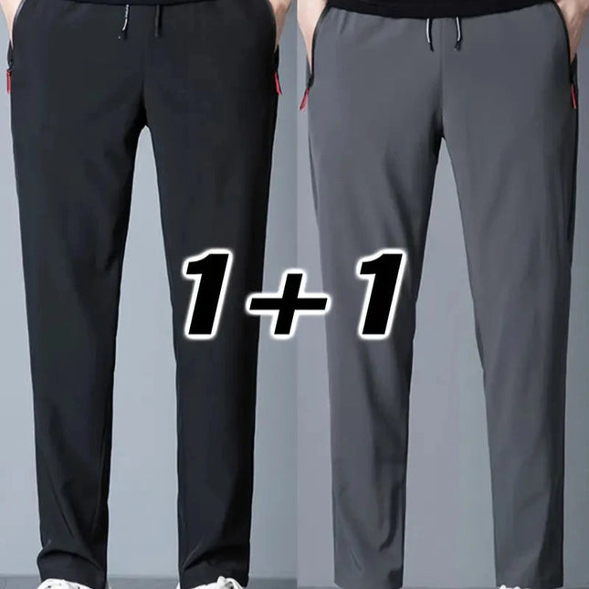 2-pk Herrebukser – Joggebukser med Strikk i Midjen, Klassisk Koreansk Stil