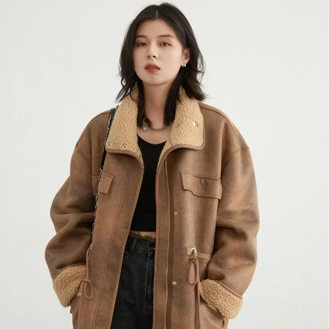 Vendbar Semsket Jakke for Dame – Tykk, Varm & Tidløs | Perfekt til Høst & Vinter