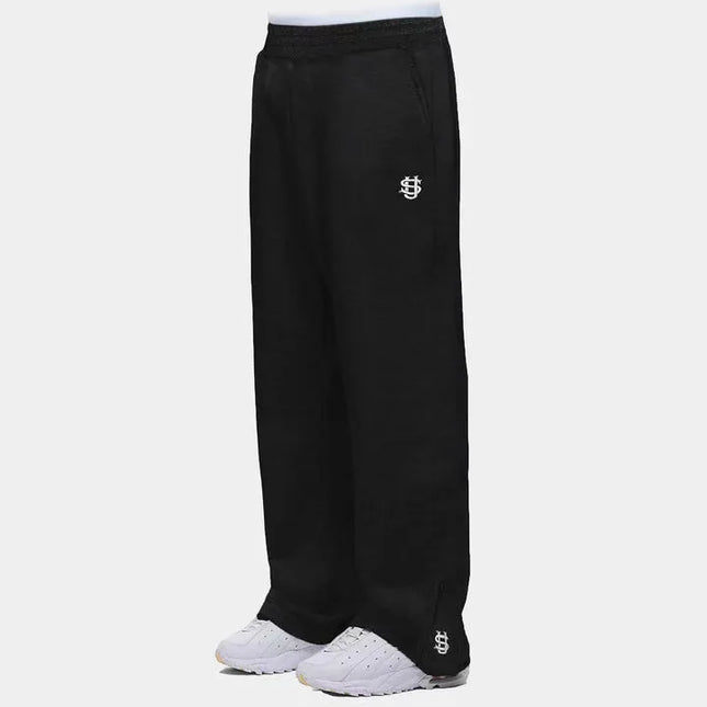 Trendy Joggebukser for Menn og Kvinner – Løse Wide Leg Sweatpants med Brodert Logo og Lommer | Streetwear & Komfort i Ett