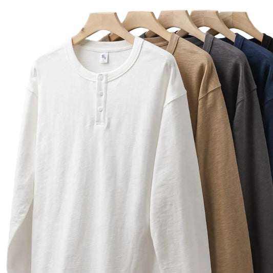 T-skjorte til Herre – 100% Bomull, Heavyweight 320g, Langermet