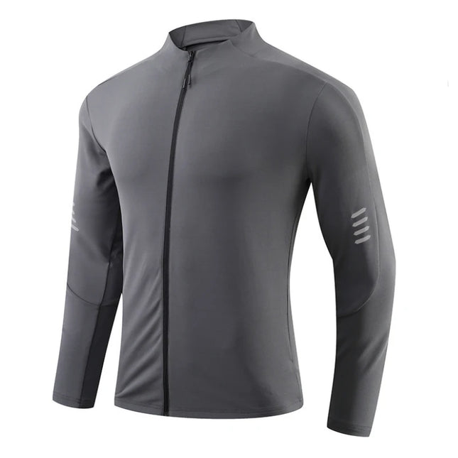 Herre Sport T-skjorte med Lange Ermer – Pustende & Quick Dry