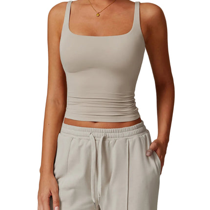 Sports-BH & Treningssinglet for Dame – Kvadratisk utringning og tettsittende passform