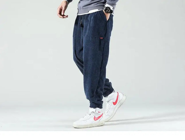 Trendy Cordfløyelsbukser for Herre – Løse og Komfortable Bukser til Høst og Vinter