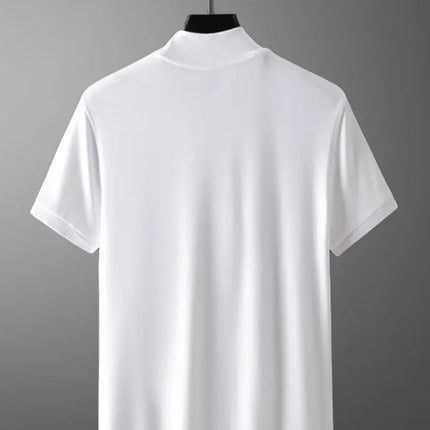 Klassisk Y2K Turtleneck T-skjorte for Herre – Kortermet Streetwear i Myk Modal