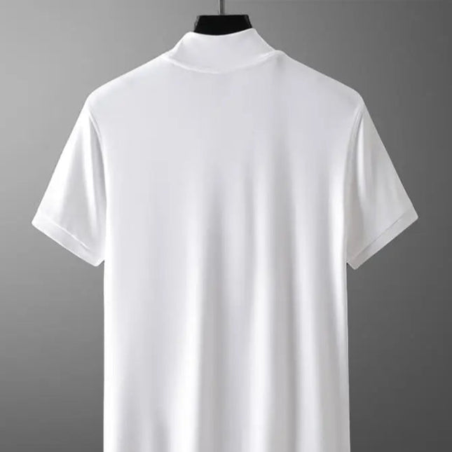 Klassisk Y2K Turtleneck T-skjorte for Herre – Kortermet Streetwear i Myk Modal