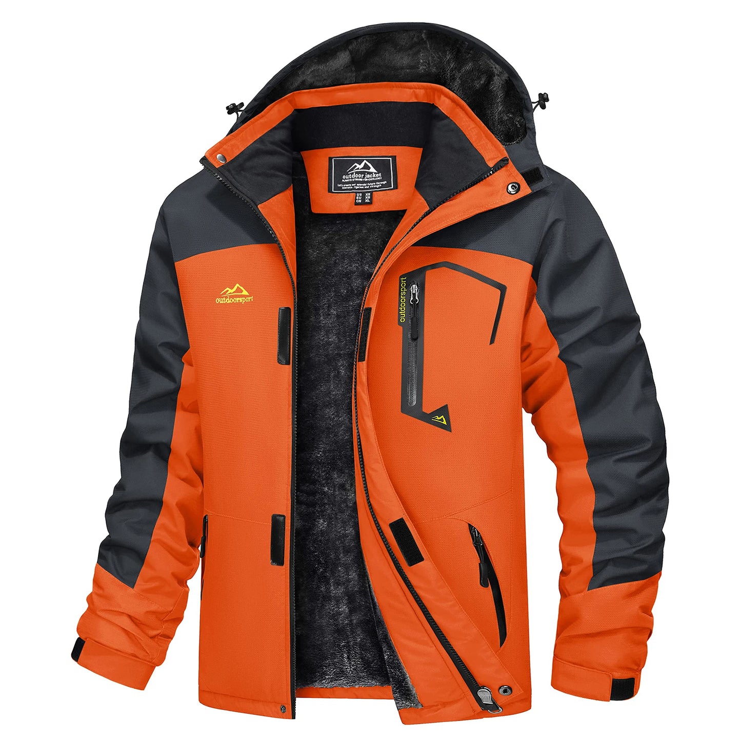 Herre Skijakke – Vanntett & Varm Parkas med Hette | Tykk Vinterjakke til Snø & Kulde