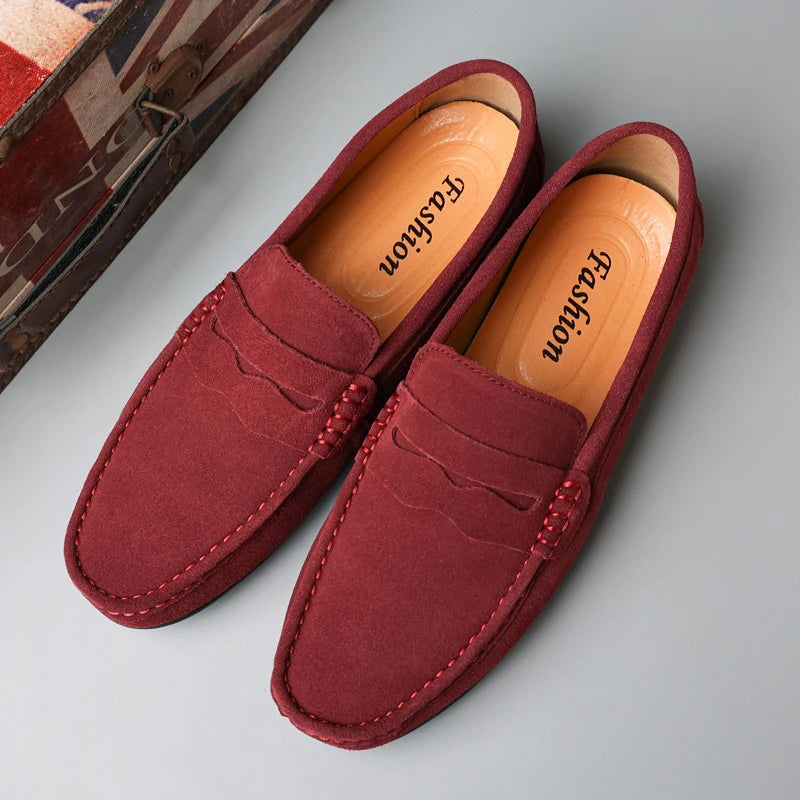 Myke Semskede Loafers for Herre – Komfortable Slip-On Mokasiner i Størrelse 38–47