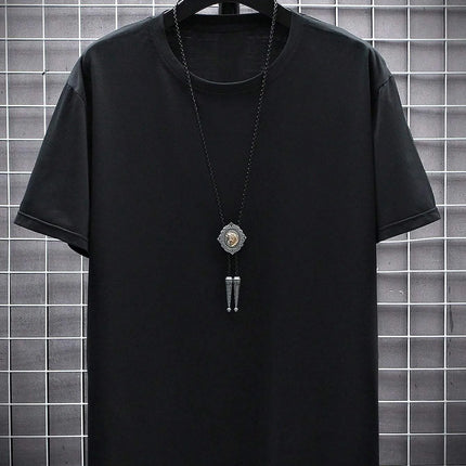 Oversized T-skjorte for Herre – Streetwear i Bomull med Print, Kort Erm og Løs Passform