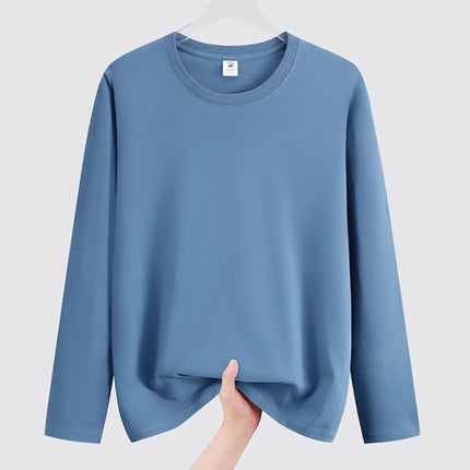 Klassisk Herre T-skjorte i 100 % Bomull – Myk og Komfortabel Basic Topp | Casual Hverdagsplagg i Store Størrelser (opptil 5XL)