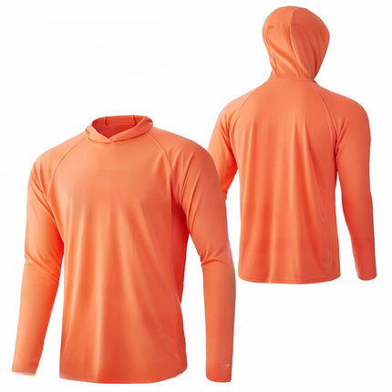Fiskehettegenser for Menn – Pustende UV-beskyttelse til Sommer og Utendørsbruk | Langermet Angler Hoodie for Sport og Friluft