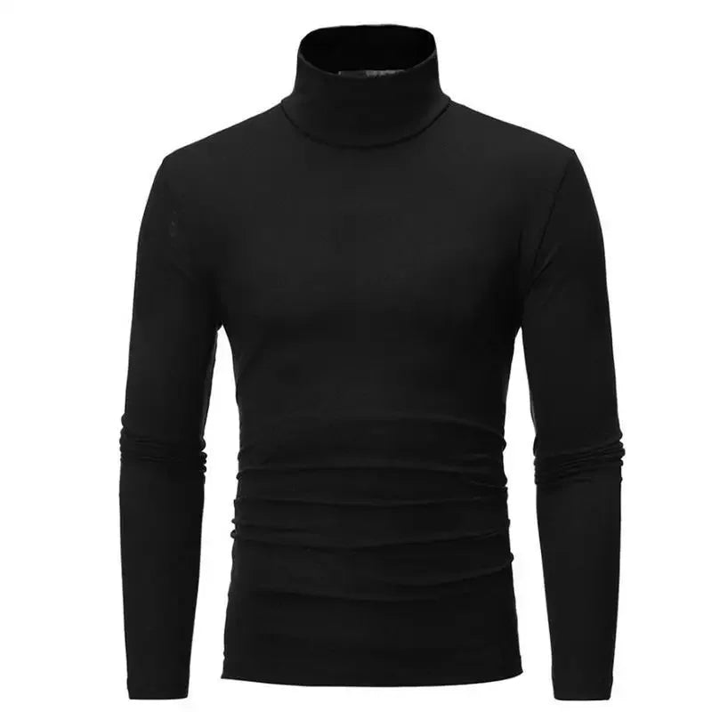 Herre Vinterundertøy – Termisk Langermet Trøye med Høy Hals | Slim Fit & Varm Baselayer
