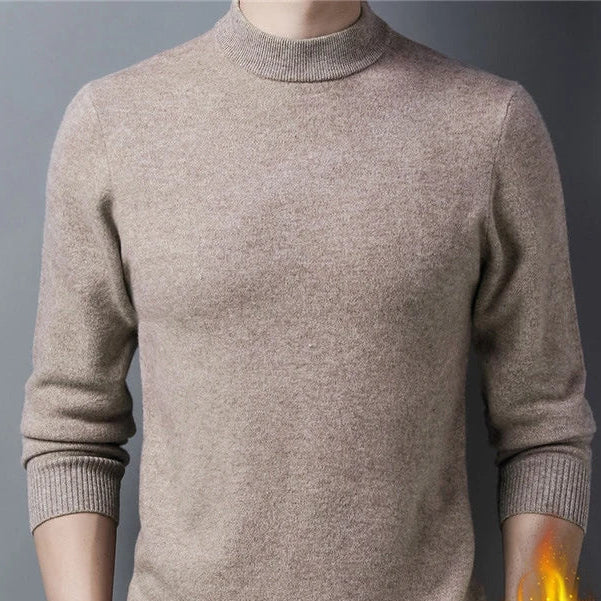 Ekstra Tykk Ullgenser til Herre – 450g Vintage Vintergenser i Cashmere-miks