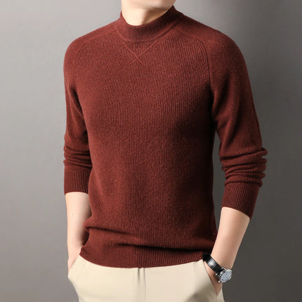 Luksuriøs Ullgenser for Herre – Vintergenser med Lange Ermer i Strikket Design (2024)