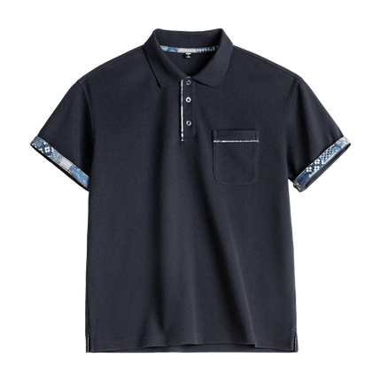 Vintage Polo til Herre – Kortermet Polo med Retro Mønster og Krage