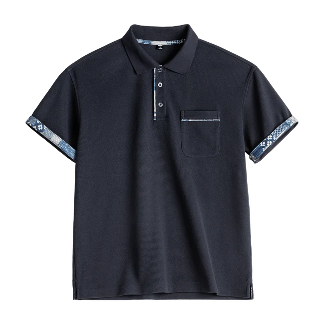 Vintage Polo til Herre – Kortermet Polo med Retro Mønster og Krage