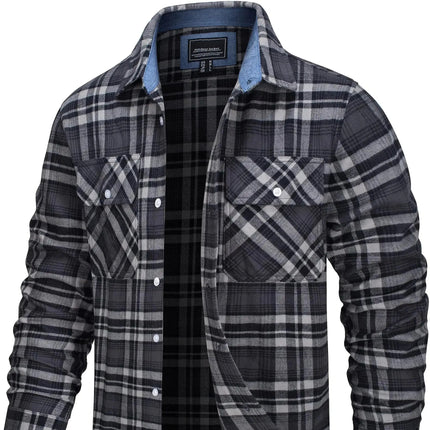 Oversized Rutete Skjortejakke for Menn – Lett Flanellskjorte med Lommer | Streetwear-inspirert Vår- og Høstjakke