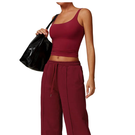 Sports-BH & Treningssinglet for Dame – Kvadratisk utringning og tettsittende passform